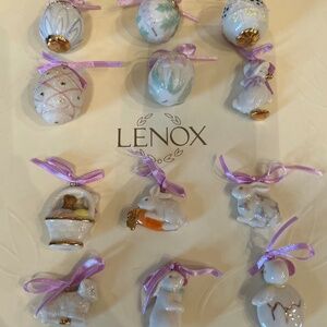 RARE Lenox Easter Tree Mini Ornaments Set of 12 NWT